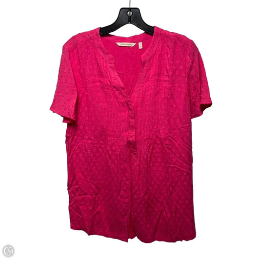 Top Short Sleeve By Soft Surroundings In Pink, Size: M
