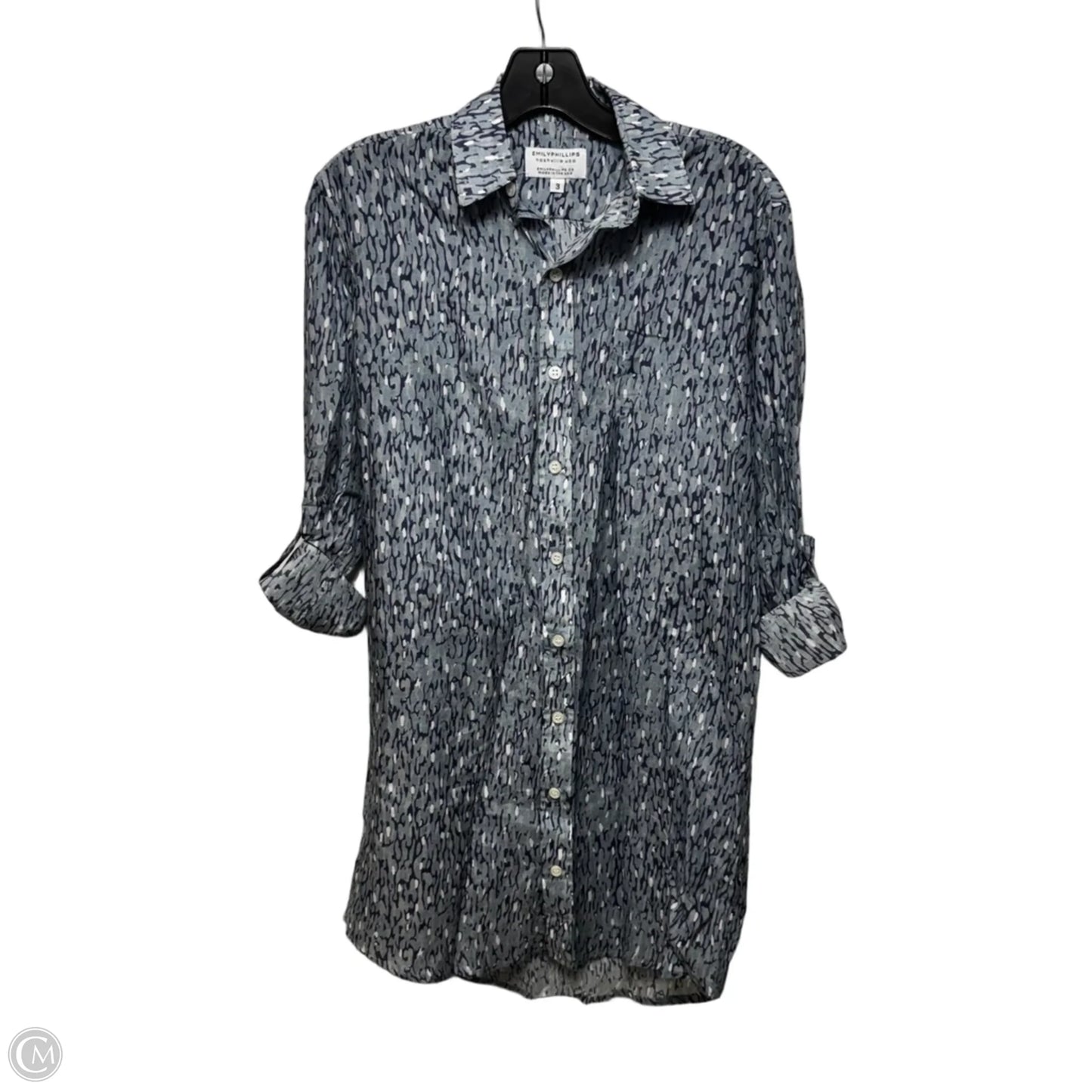 Printed Girlfriend Dress By Emily Phillips In Blue, Size: S