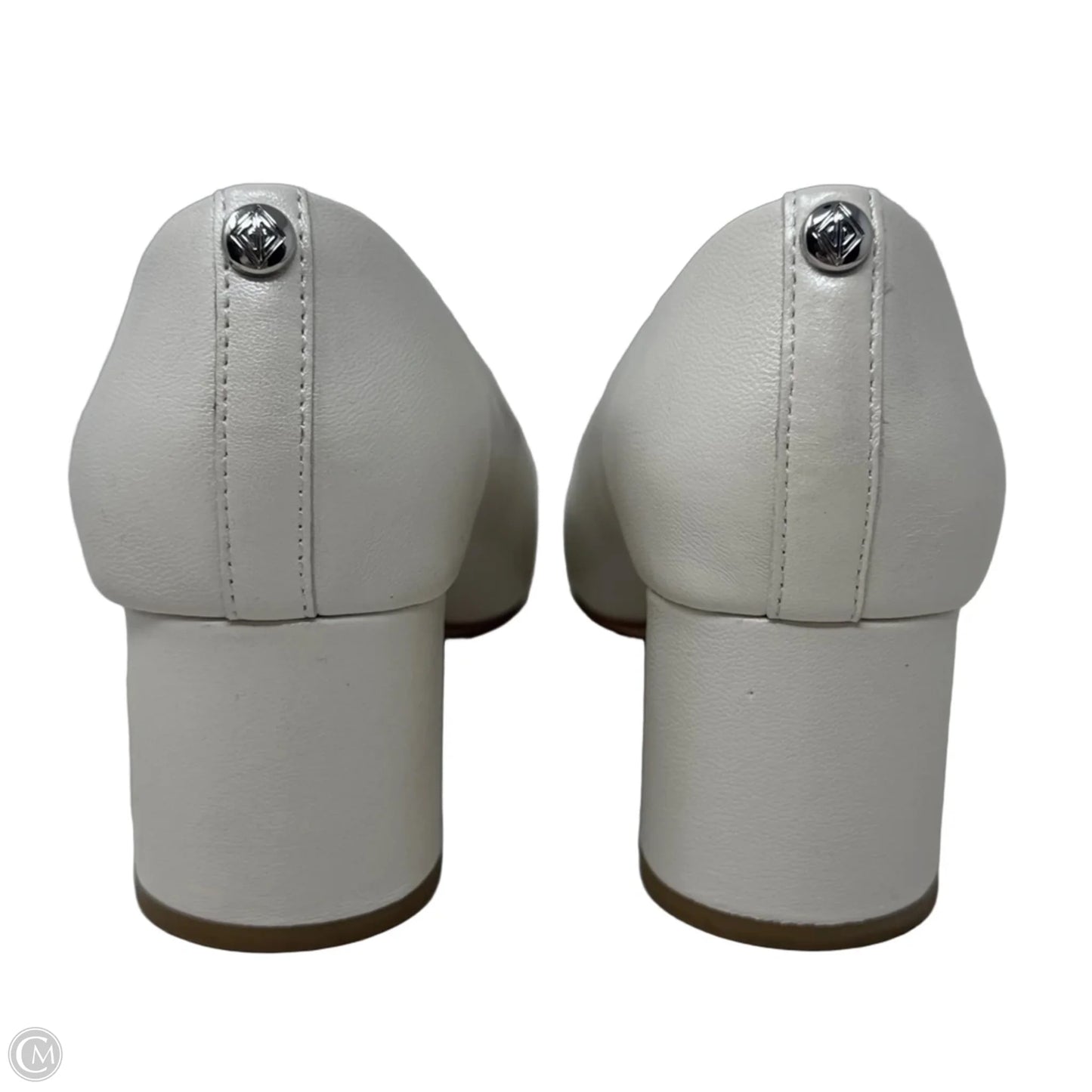 Suzette Nappa Leather Slip-On Pumps By Donald Pliner In White, Size: 7