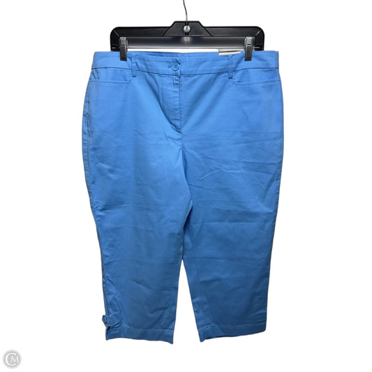 Skimmer Pants Cropped By Talbots In Blue, Size: 14p