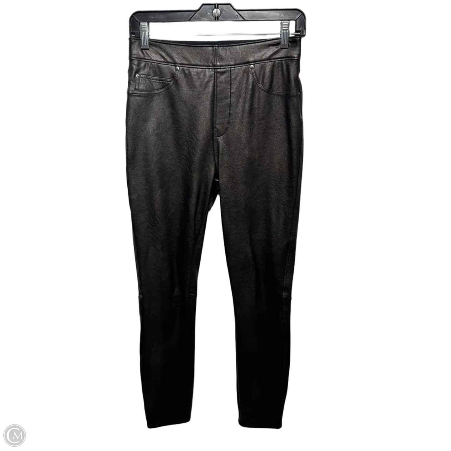 Faux Leather Pants Leggings By Spanx In Black, Size: S