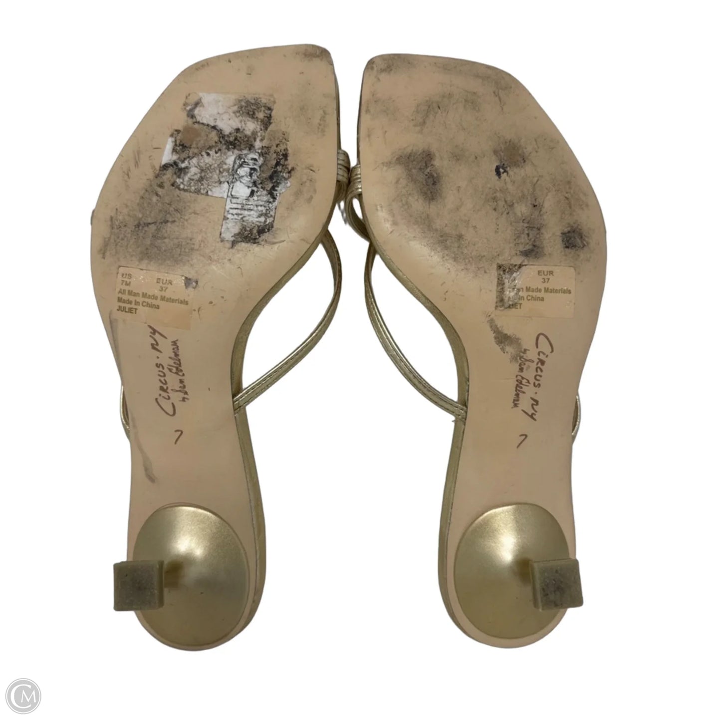 Strappy Sandals Heels Kitten By Circus By Sam Edelman In Gold, Size: 7