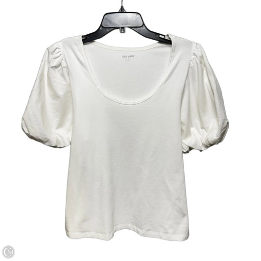 Puff Sleeve Top Short Sleeve By Old Navy In White, Size: Xl