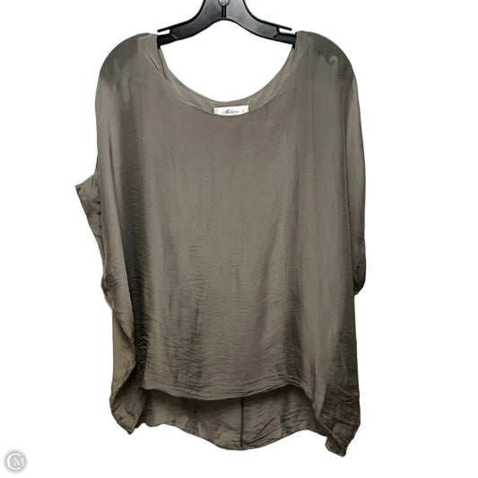 Silk Layered Top Short Sleeve By Mahina In Taupe, Size: Osfm