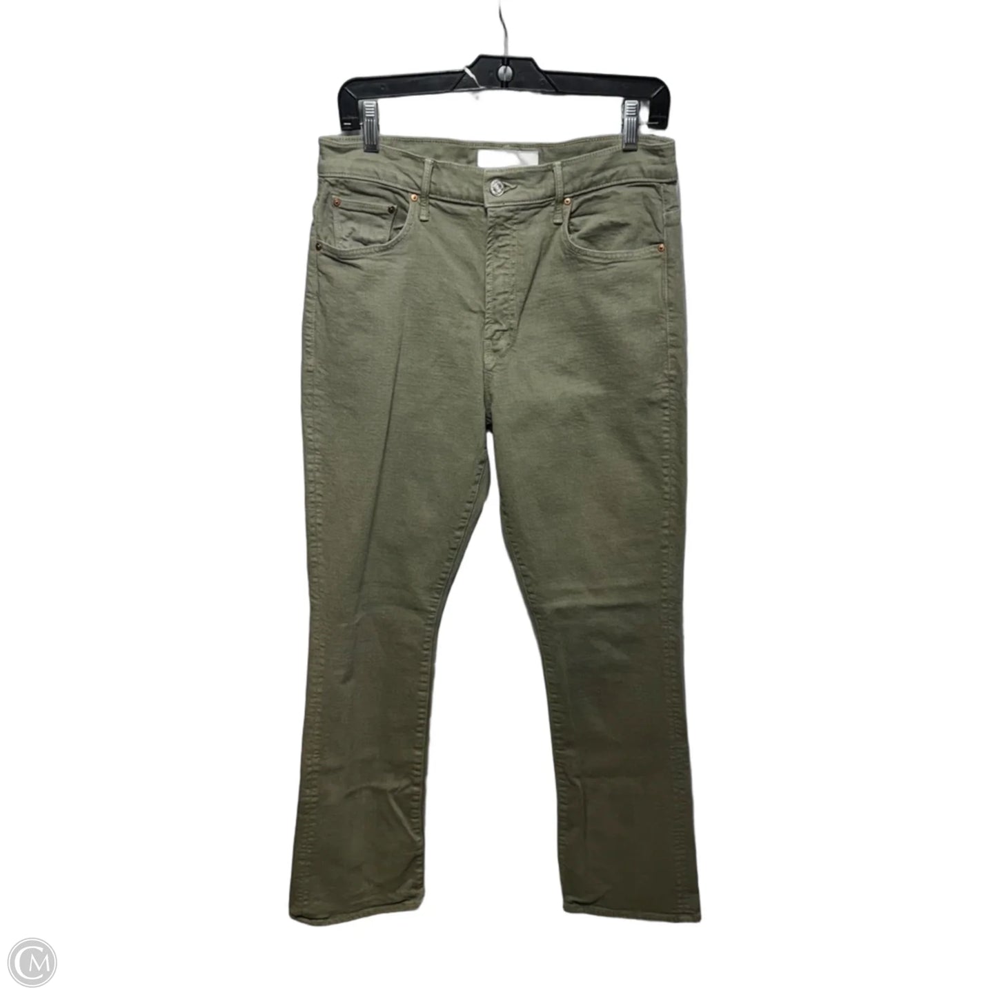 The Insider Hover Jeans By Mother In Green Denim, Size: 14