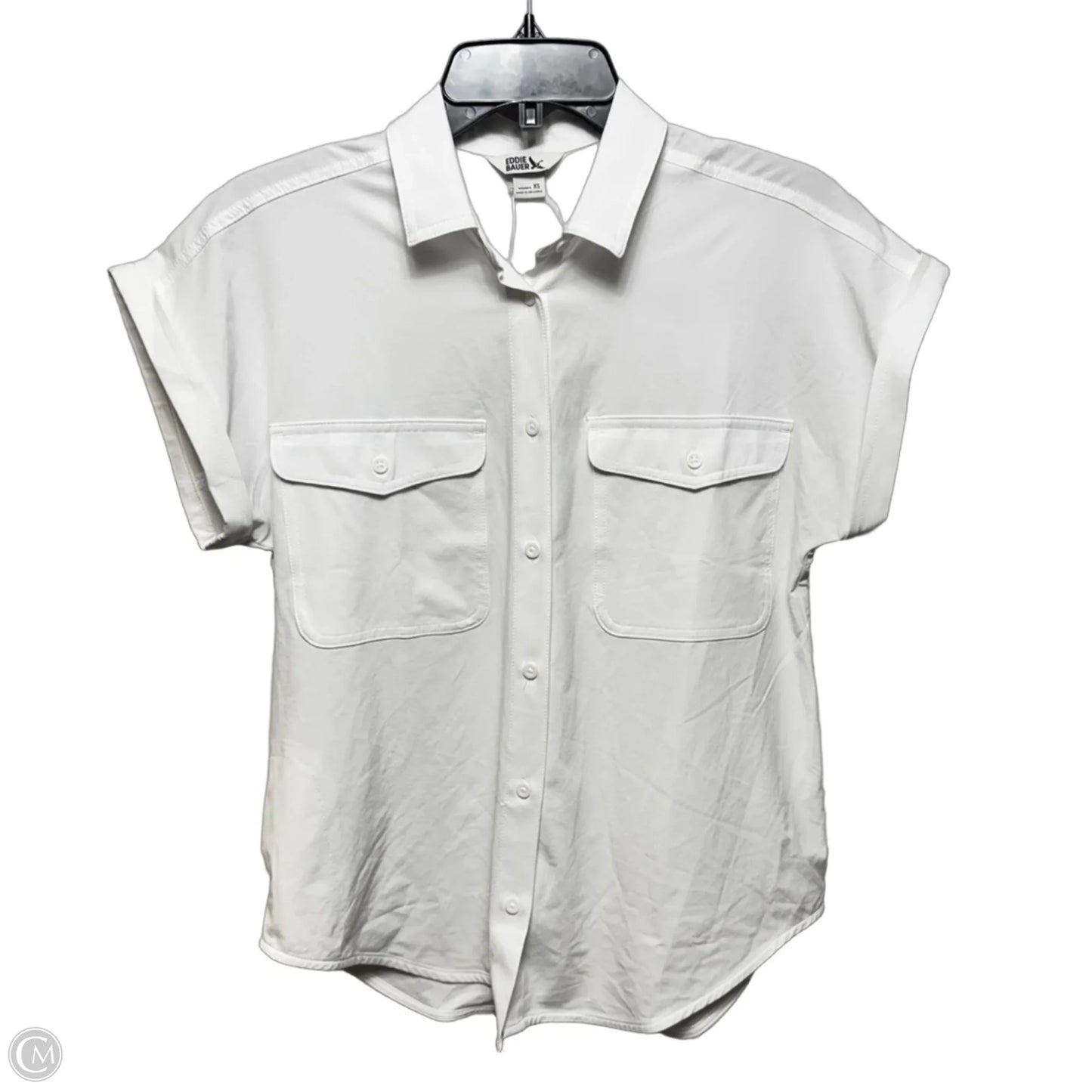 Top Short Sleeve By Eddie Bauer In White, Size: Xs