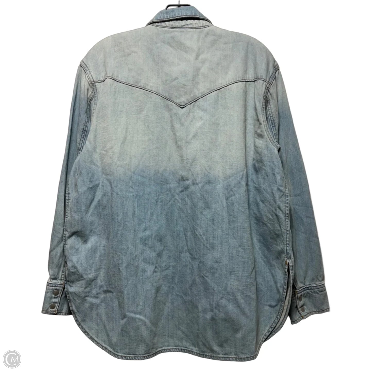 Jacket Shirt By Universal Thread In Blue Denim, Size: M