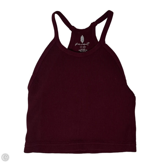 Ribbed Crop Athletic Tank Top By Free People In Red, Size: Xs