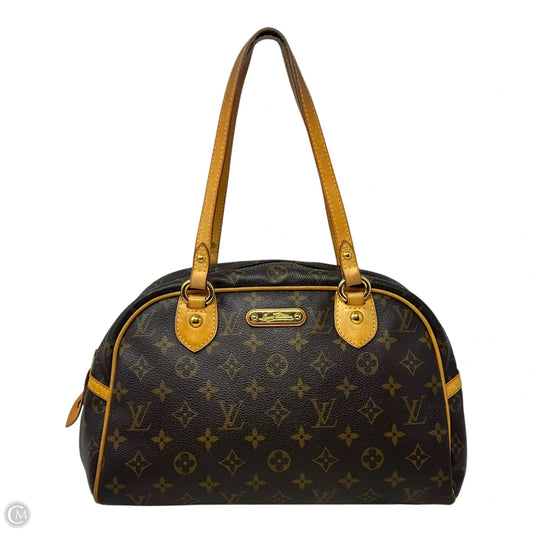 Montorgueil PM 2009 Monogram Shoulder Handbag Luxury Designer By Louis Vuitton, Size: Medium