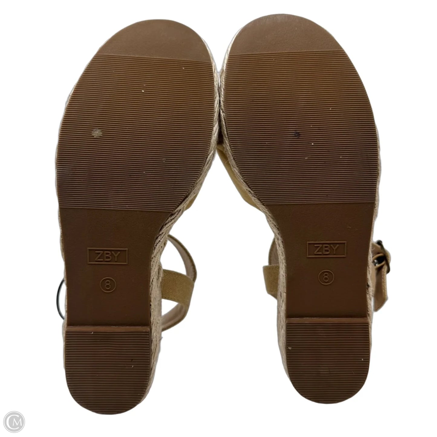 Espadrille Sandals Heels Wedge By Coutgo In Tan, Size: 8