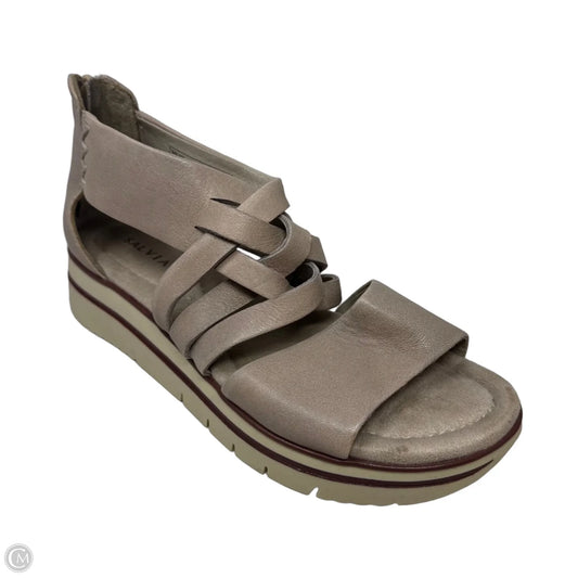 Aida Leather Sandals Flats By Salvia In Pink, Size: 8.5 (39)