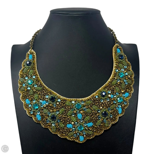 Crystal Beaded Bib Necklace Statement By Deepa Gurnani