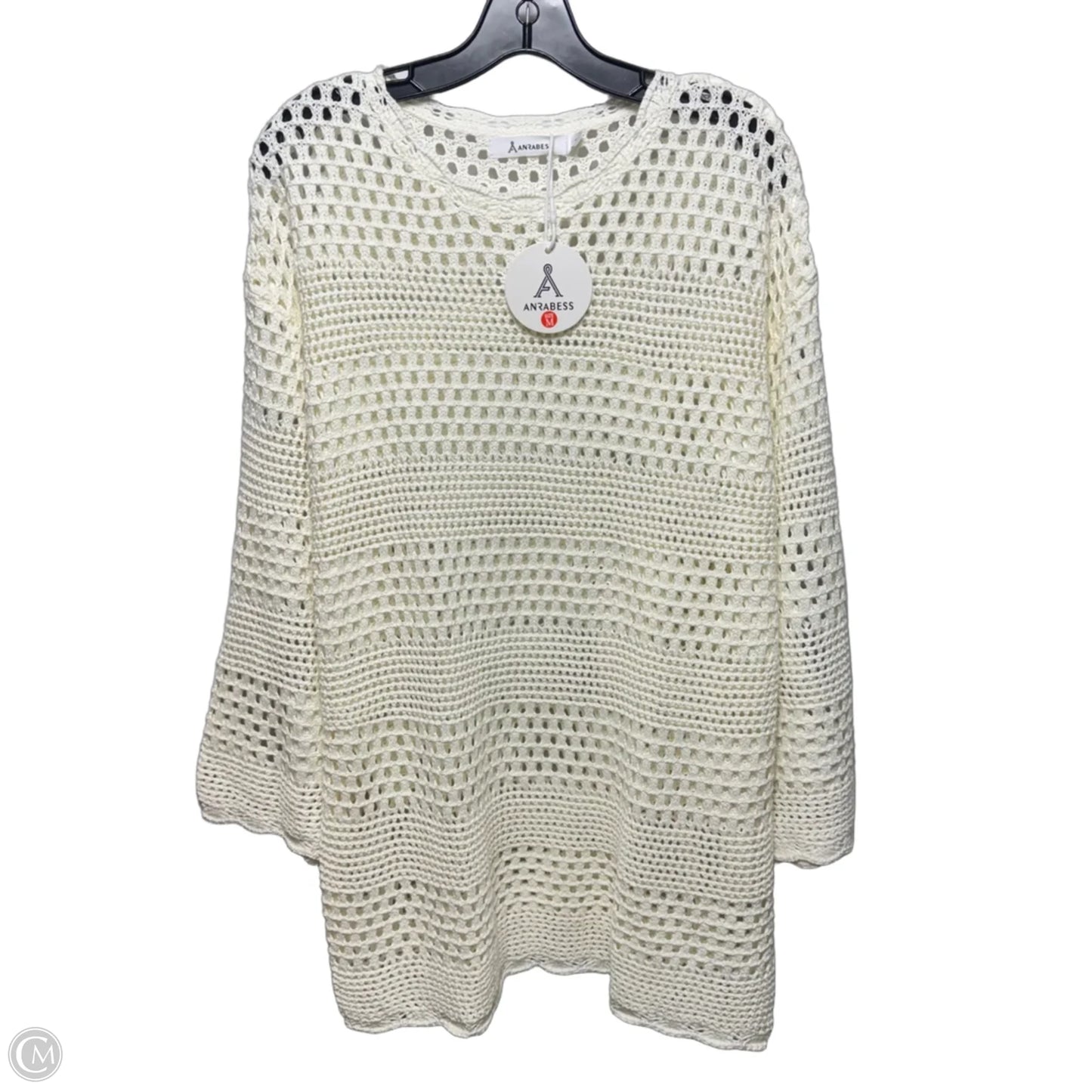 Open Knit Sweater By Anrabess In Cream, Size: M