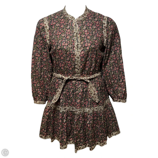 Claudine Belted Mini Dress By La Vie Rebecca Taylor In Floral Print, Size: M
