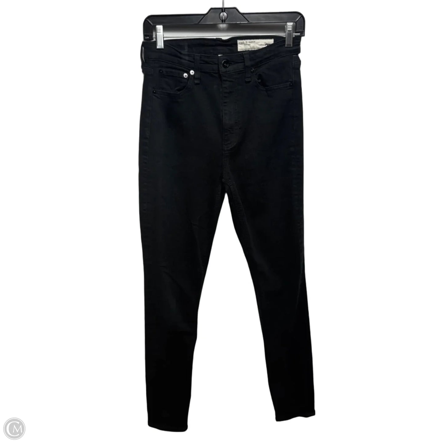Nina High Rise Skinn Jeans By Rag And Bone In Black Denim, Size: 6/28