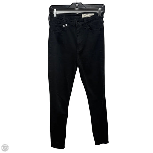 Nina High Rise Skinn Jeans By Rag And Bone In Black Denim, Size: 6/28