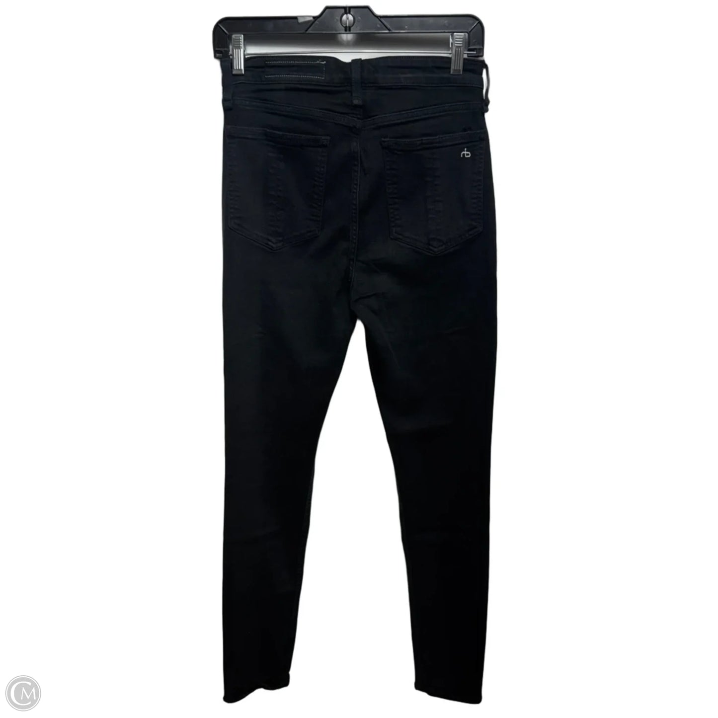 Nina High Rise Skinn Jeans By Rag And Bone In Black Denim, Size: 6/28