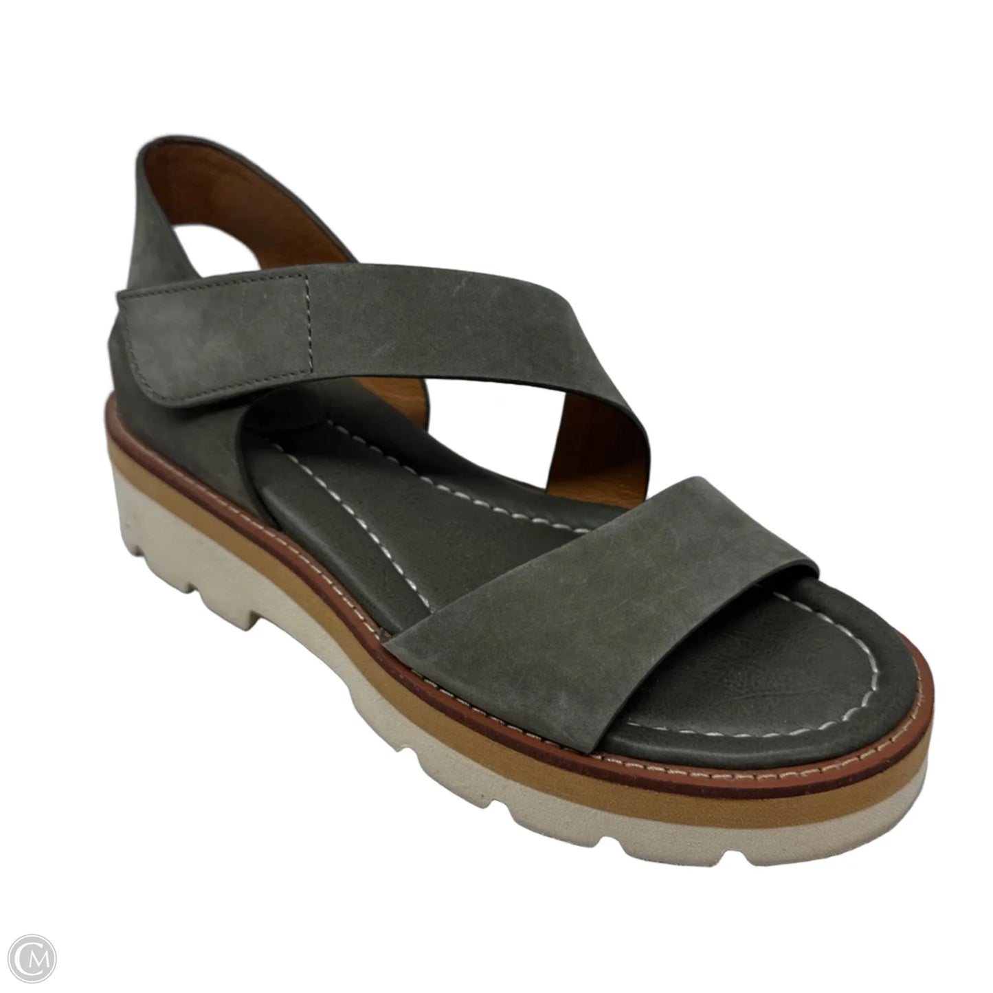 Sandals Flats By Sofft In Green, Size: 8