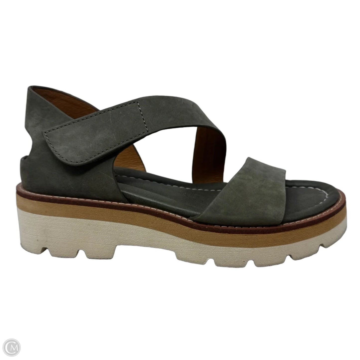 Sandals Flats By Sofft In Green, Size: 8