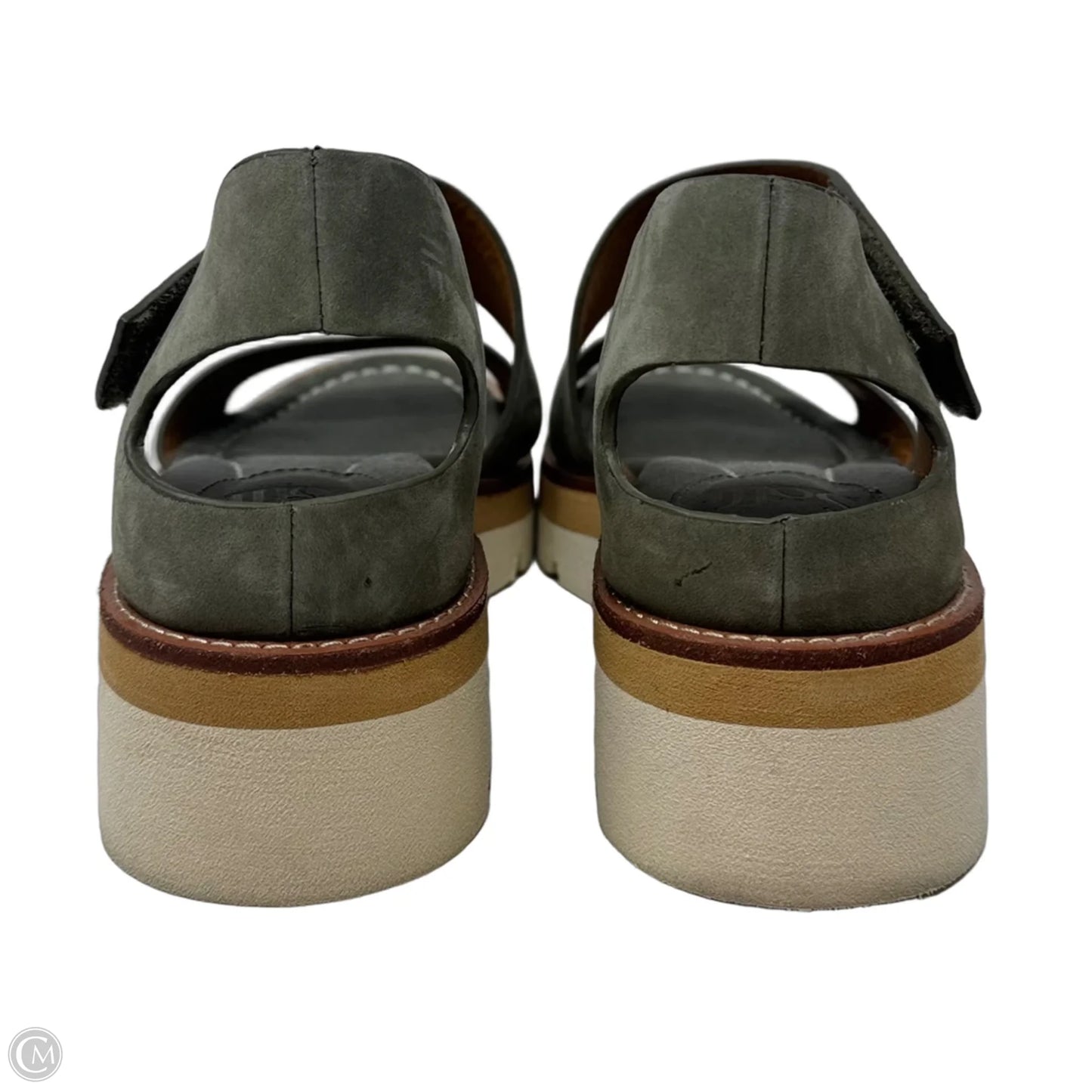 Sandals Flats By Sofft In Green, Size: 8