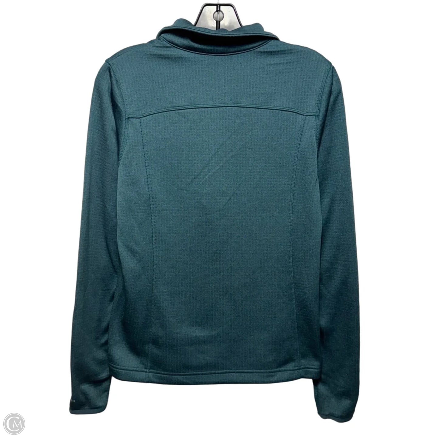 Athletic Top Long Sleeve Collar By Columbia In Teal, Size: Xs