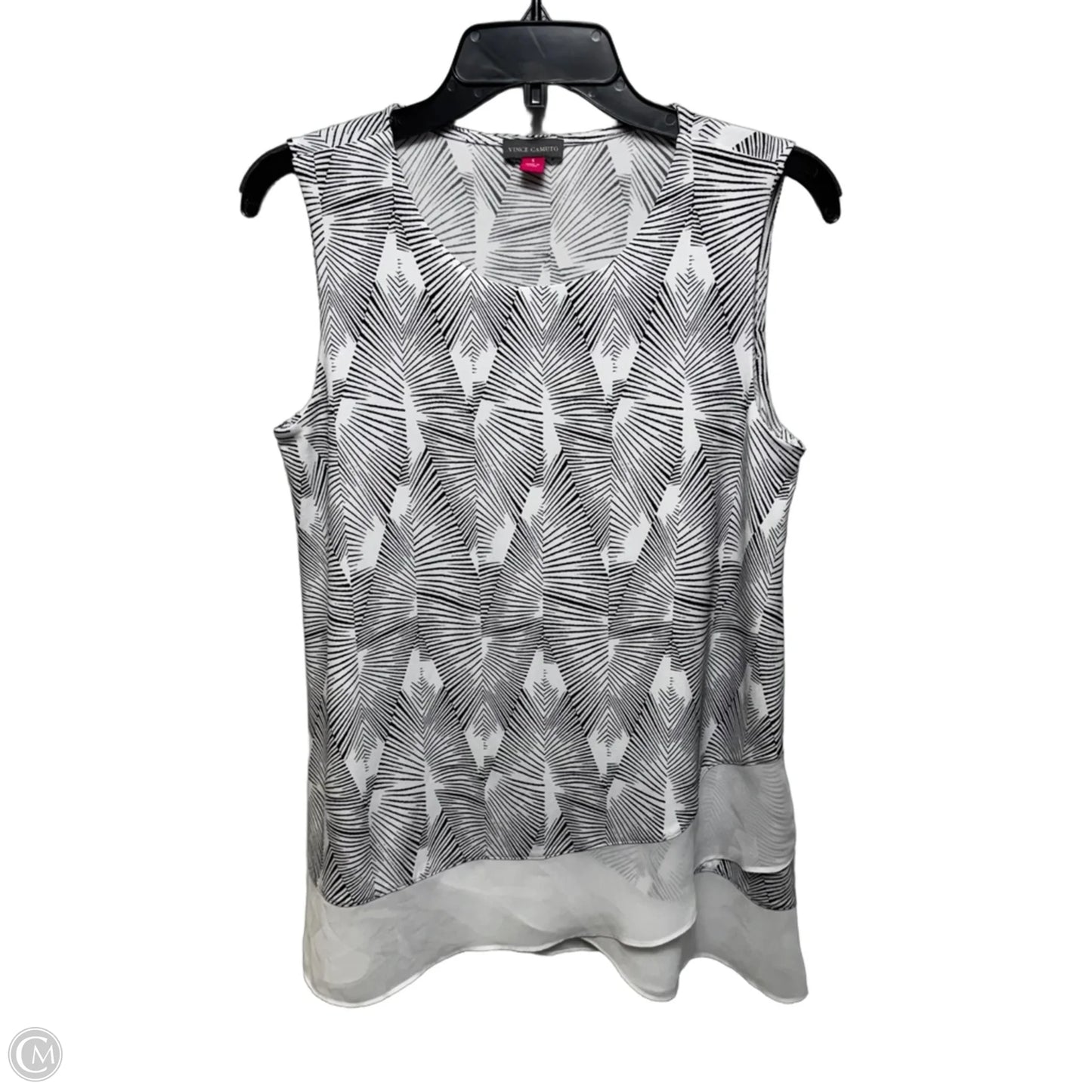 Top Sleeveless By Vince Camuto In Black & White, Size: S