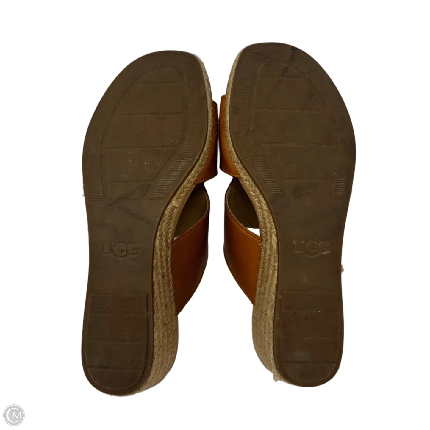 Espadrille Wedge Sandals Designer By Ugg In Tan, Size: 8