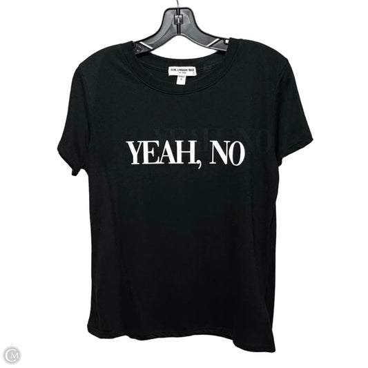“YEAH, NO” Top Short Sleeve By sub_urban riot In Black, Size: S