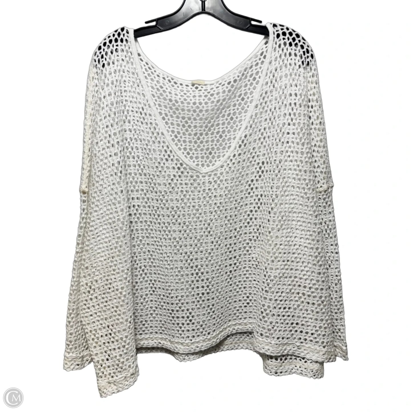 Oversized Open Knit Layering Sweater By Free People In White, Size: L (estimated)