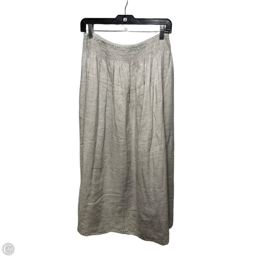 Linen Skirt Maxi By Chicos In Beige, Size: 4