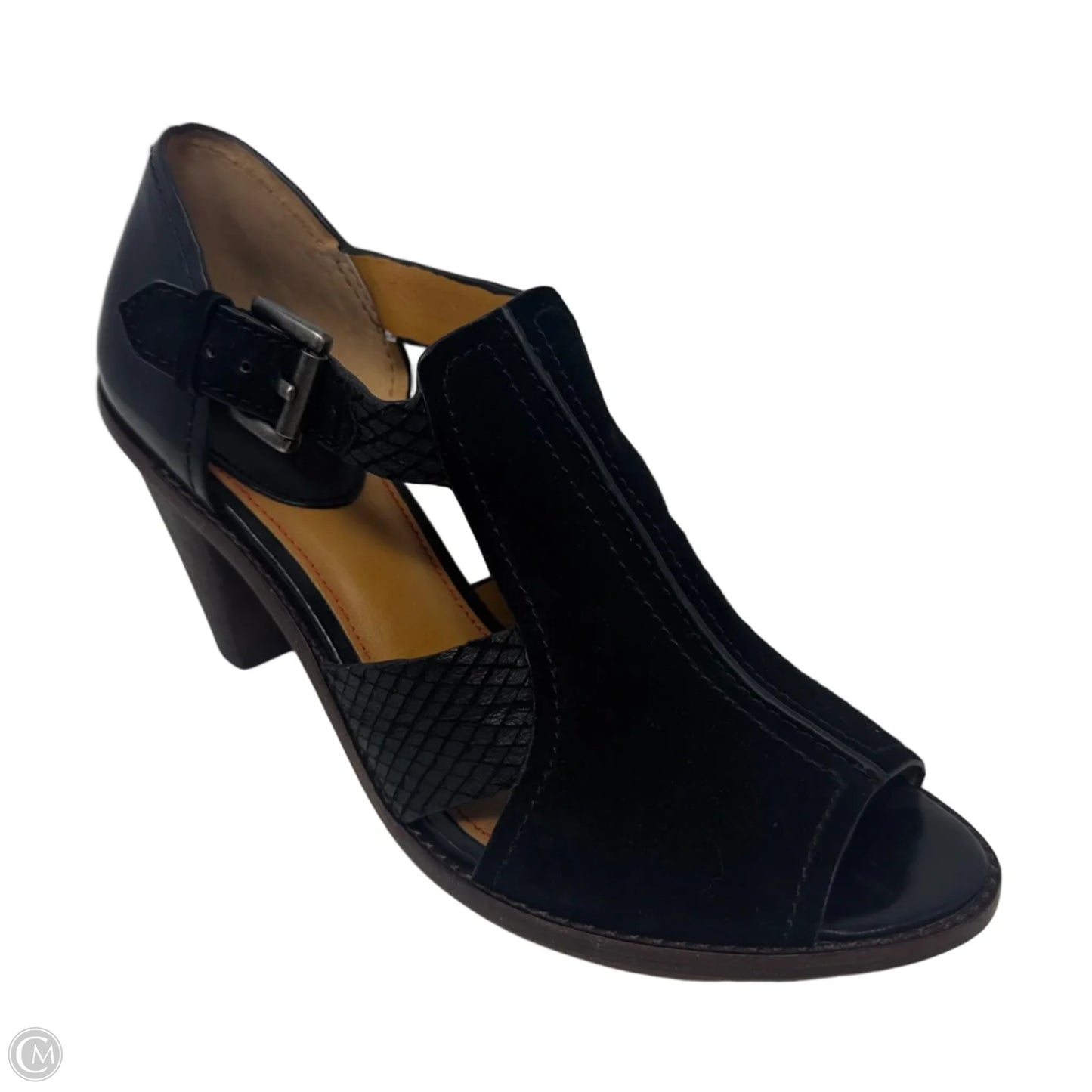 Ginger Shoes Heels Block By Trask In Black, Size: 8.5