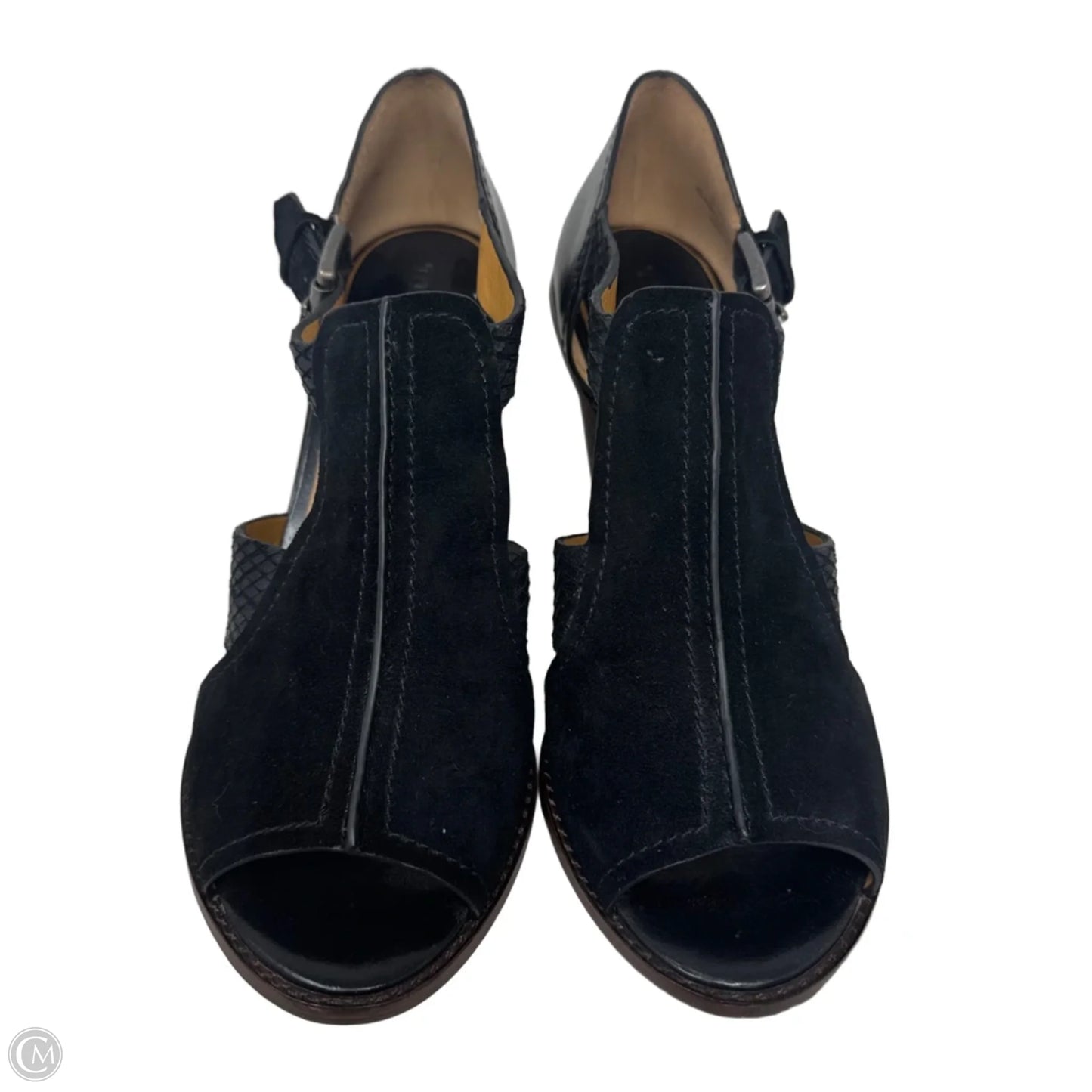 Ginger Shoes Heels Block By Trask In Black, Size: 8.5