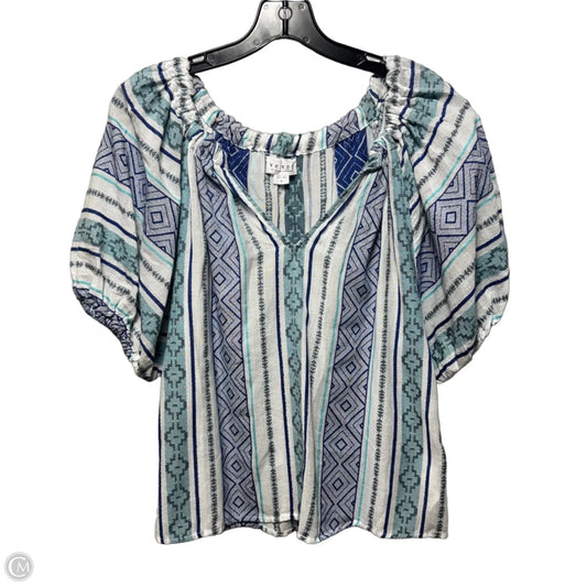 Top Short Sleeve By Velvet By Graham & Spencer In Multi-colored, Size: S