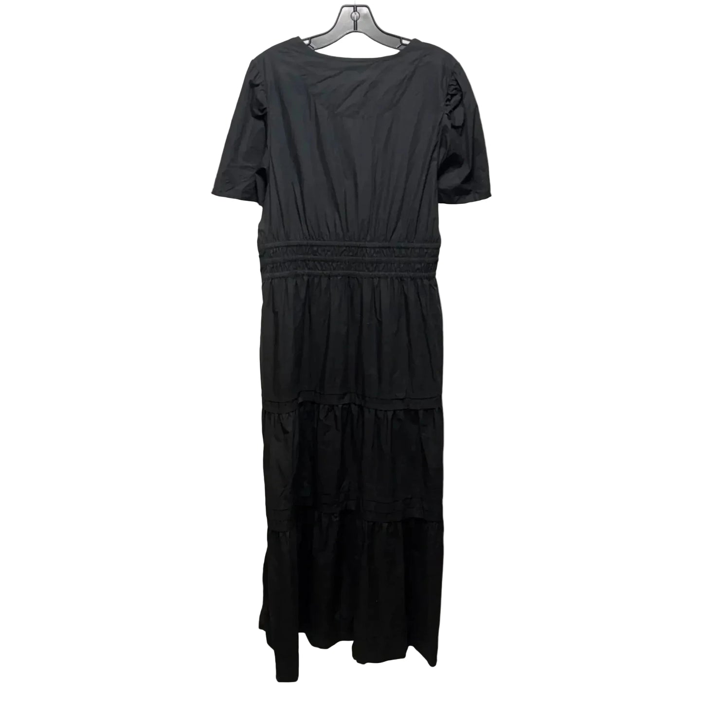 100% European Linen Tiered Maxi Dress By Quince In Black, Size: XL