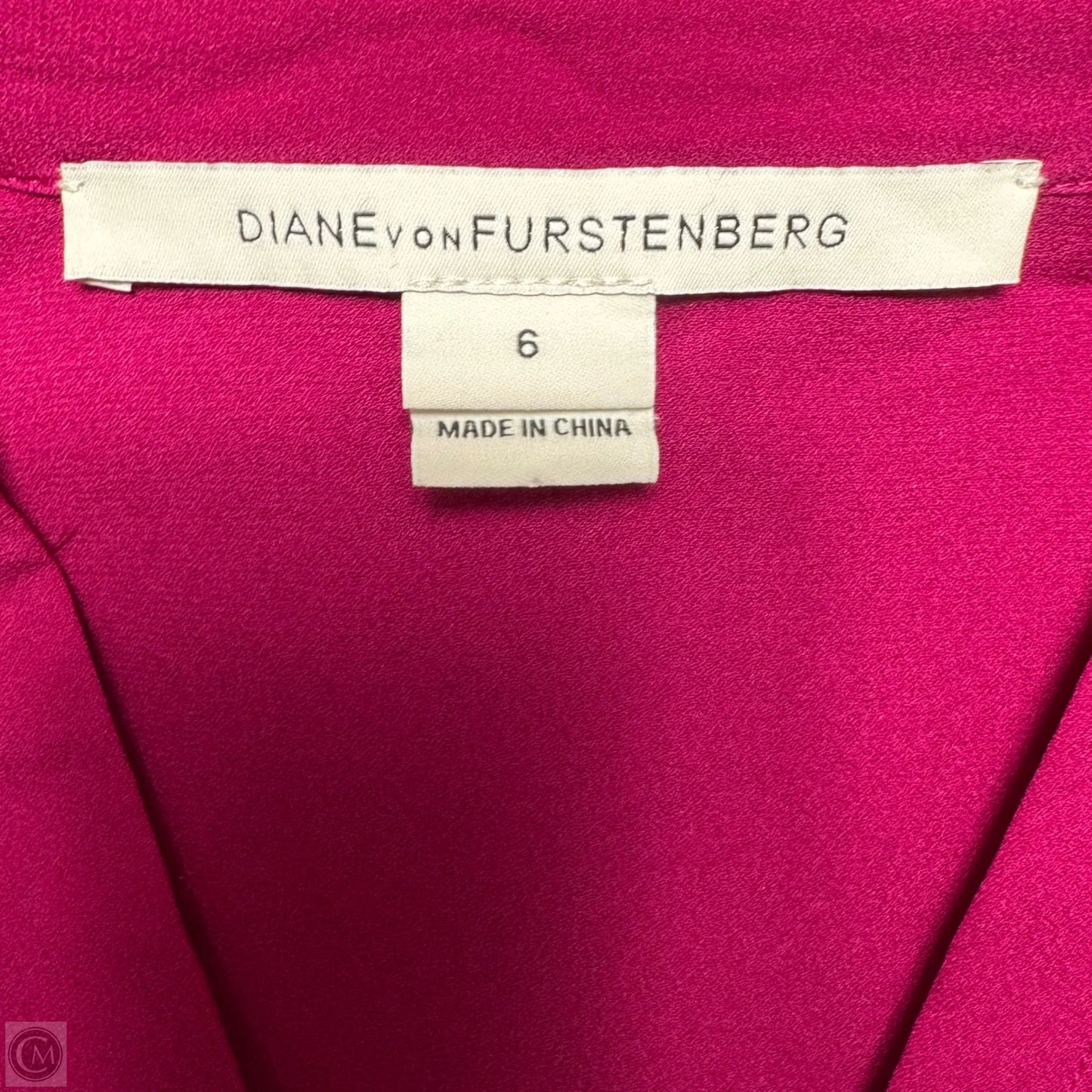 Silk Top Long Sleeve Designer By Diane Von Furstenberg In Pink, Size: 6