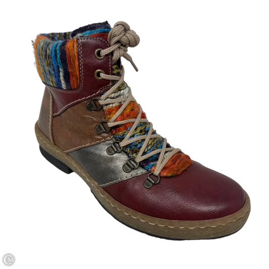 Boots Ankle Flats By Riekers In Multi-colored, Size: 9