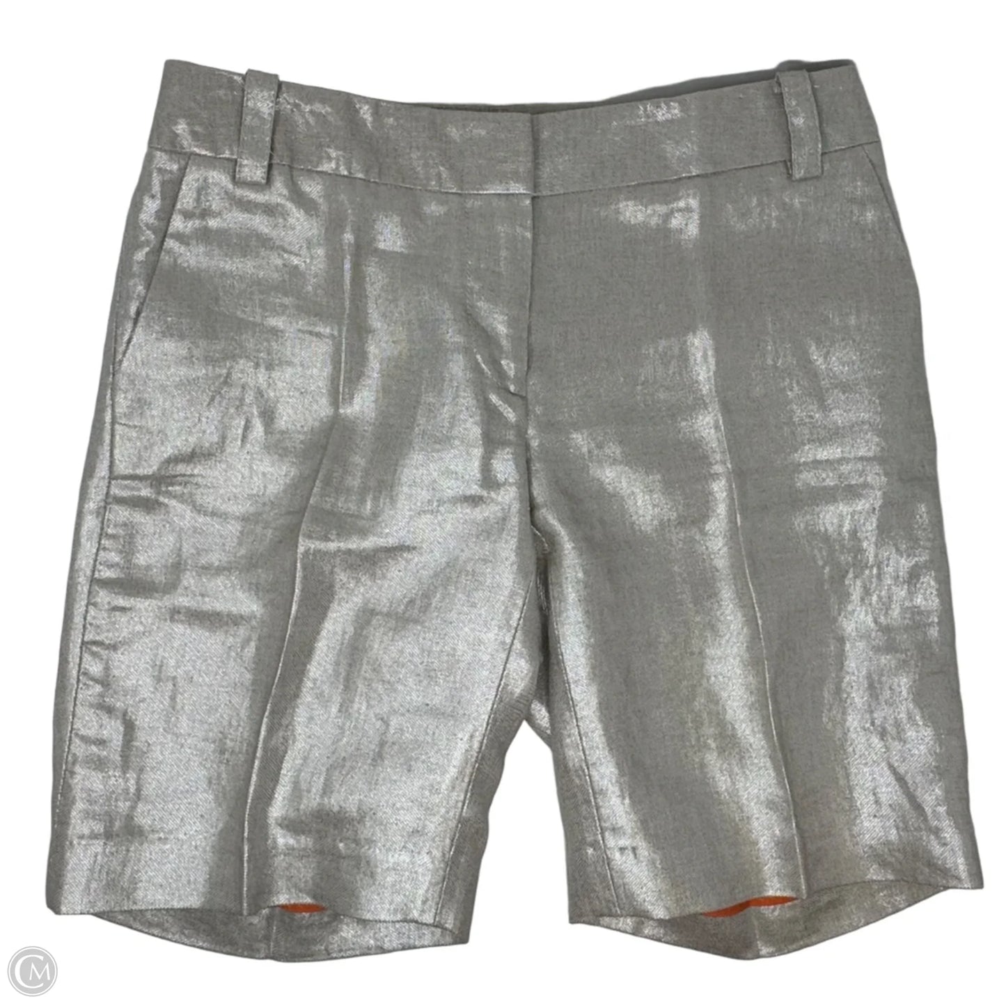 The City Fit Linen Shorts By J. Crew In Gold, Size: 6