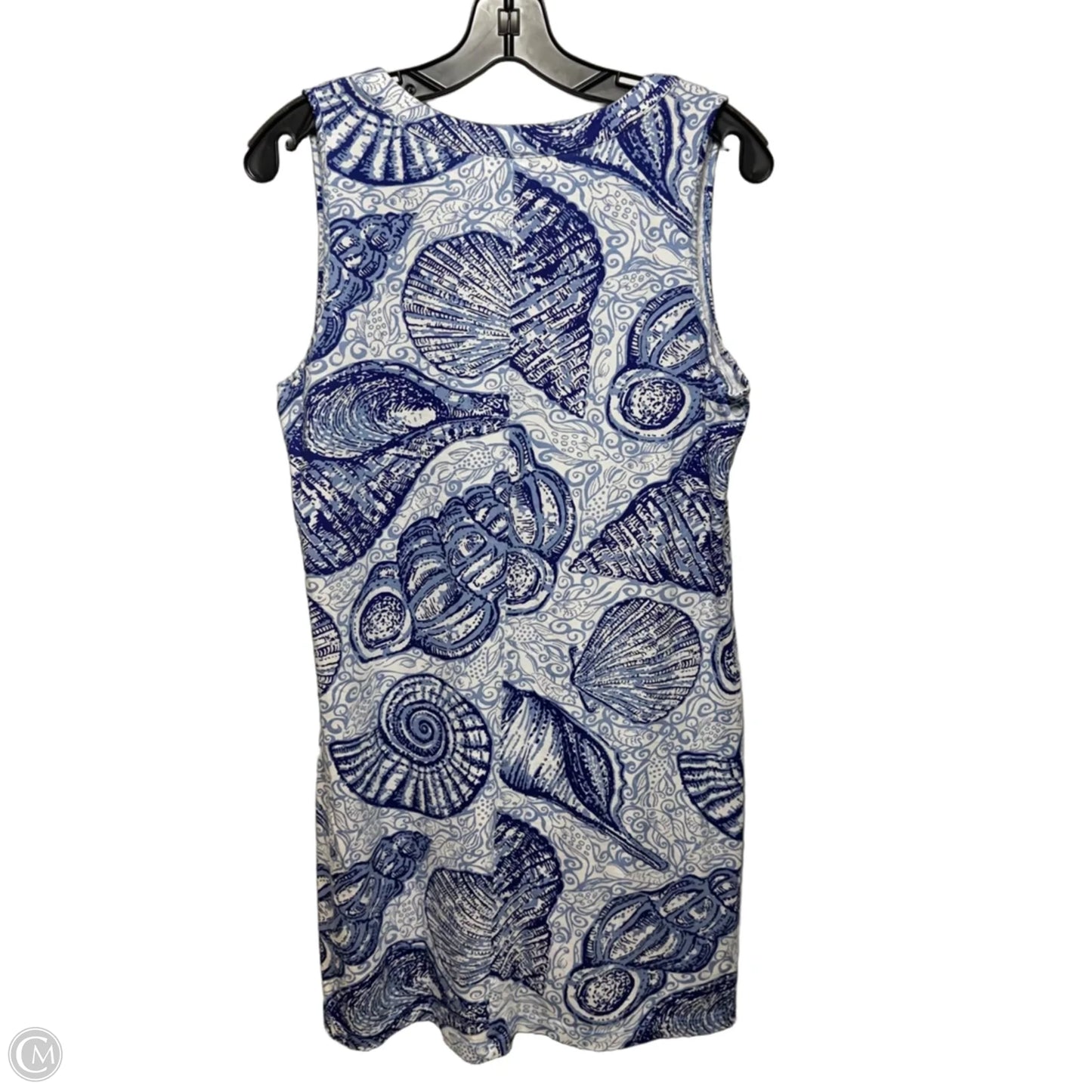 Amina Swing Dress Designer By Lilly Pulitzer In Blue & White, Size: M