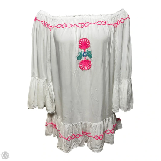 Nemi Embroidered Tunic Designer By Lilly Pulitzer In White, Size: L