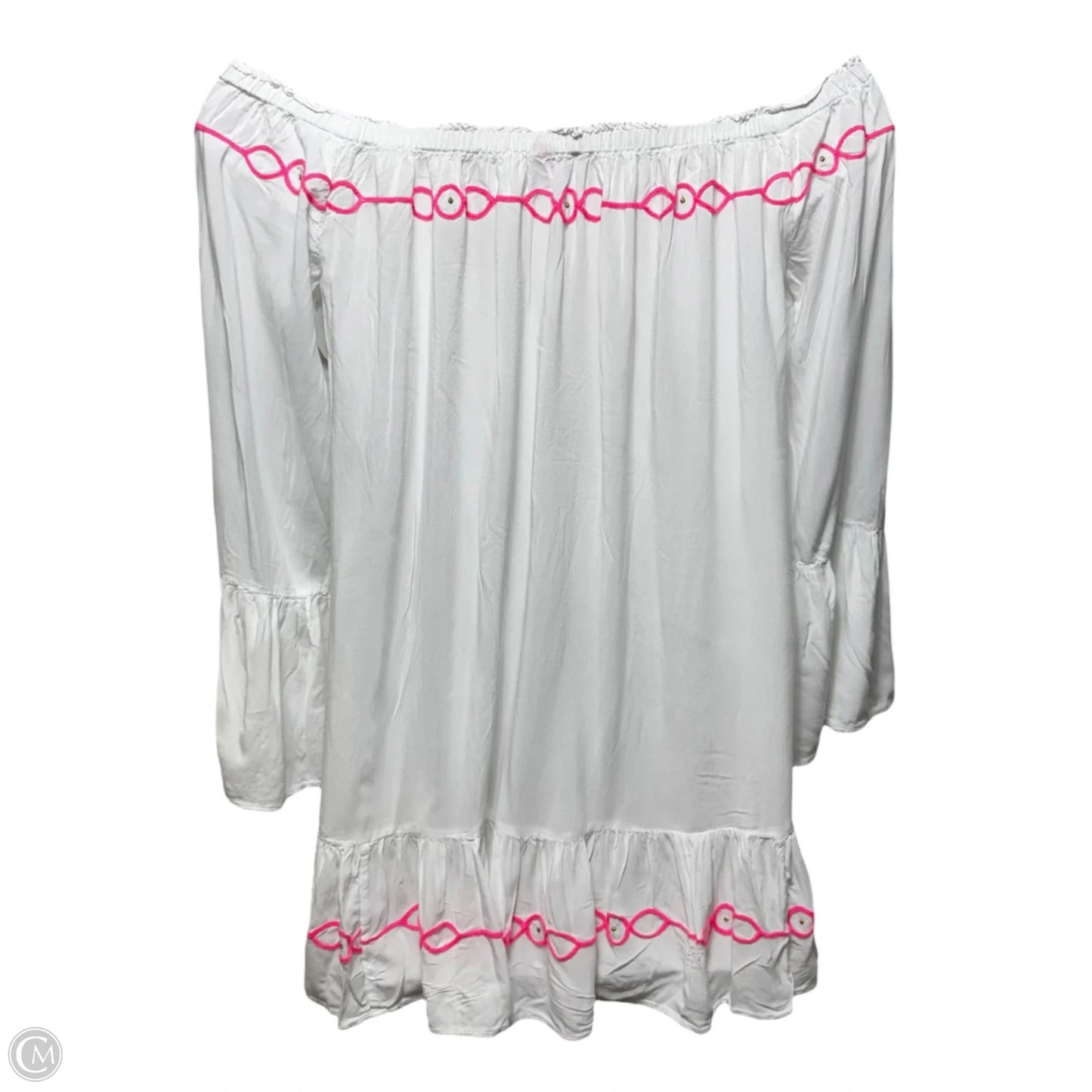 Nemi Embroidered Tunic Designer By Lilly Pulitzer In White, Size: L