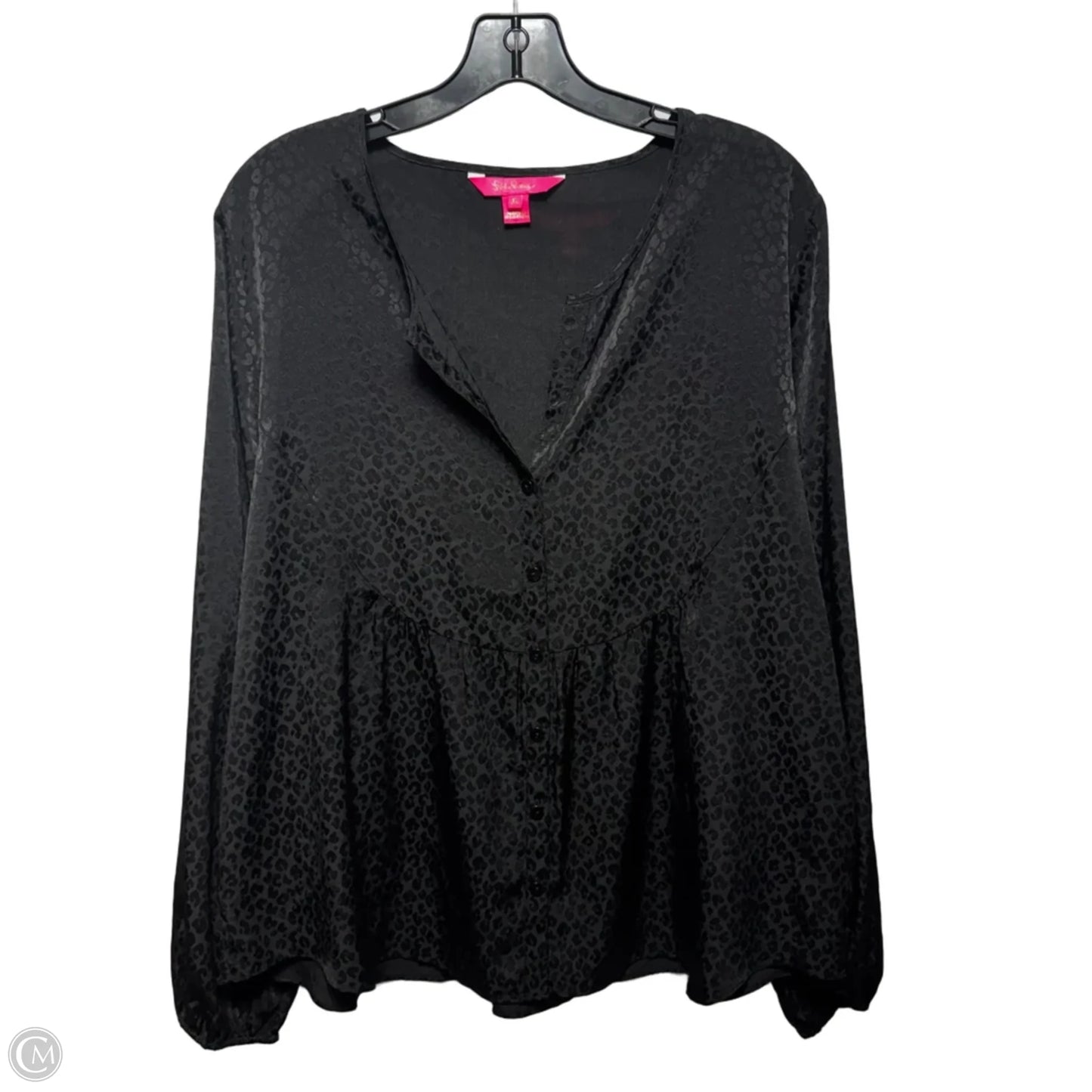 Top Long Sleeve Designer By Lilly Pulitzer In Black, Size: Xl