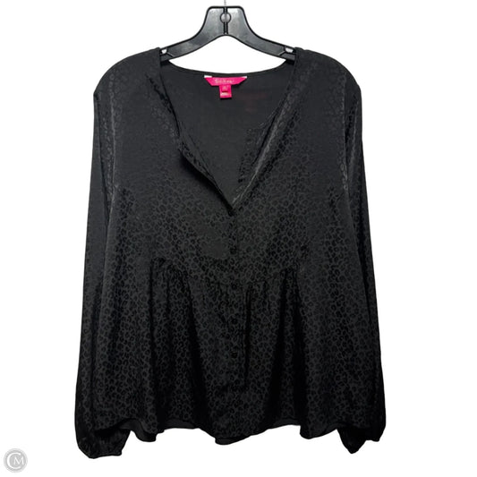 Top Long Sleeve Designer By Lilly Pulitzer In Black, Size: Xl
