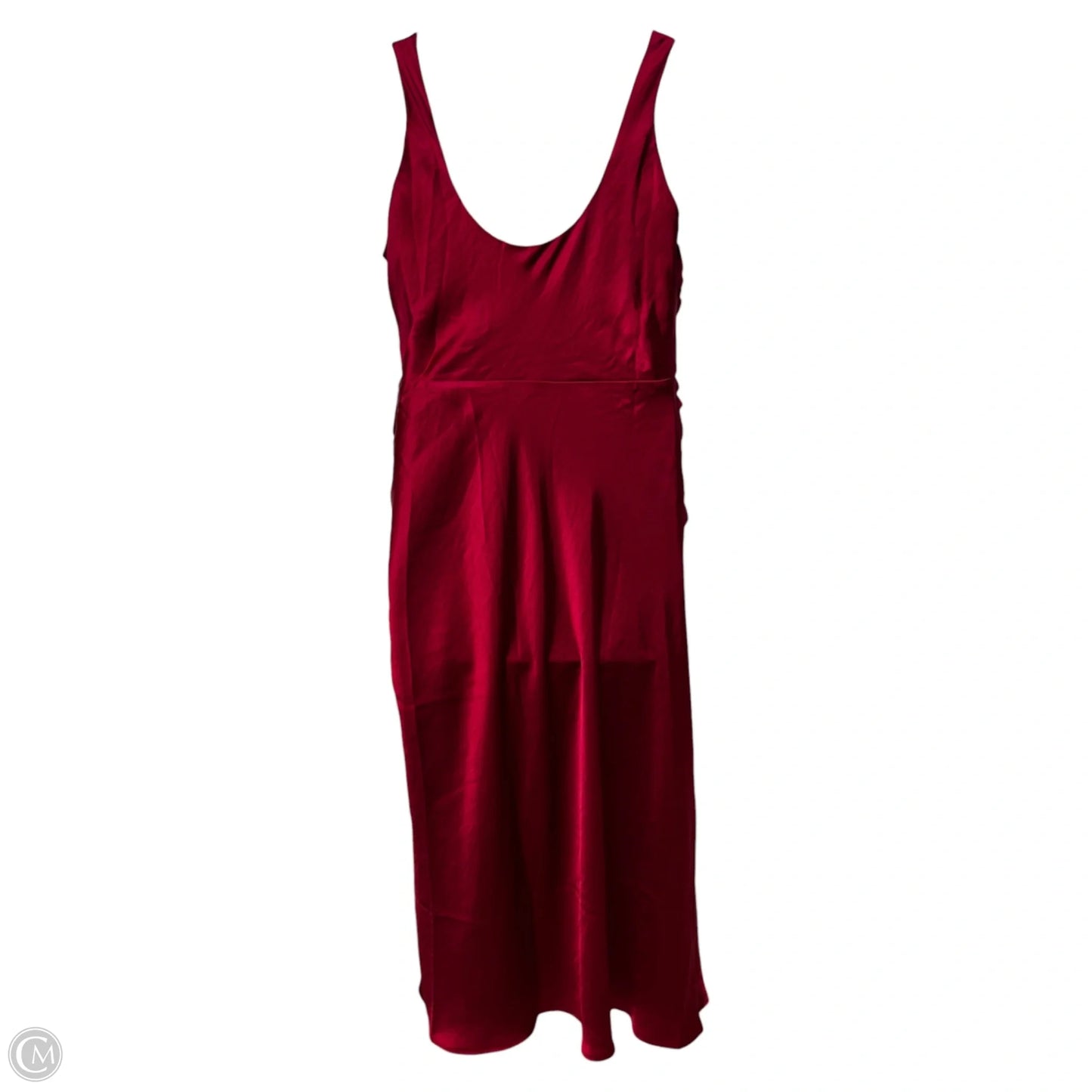Cowl Neck Ruched Dress Party Long By Abercrombie And Fitch In Red, Size: Lp