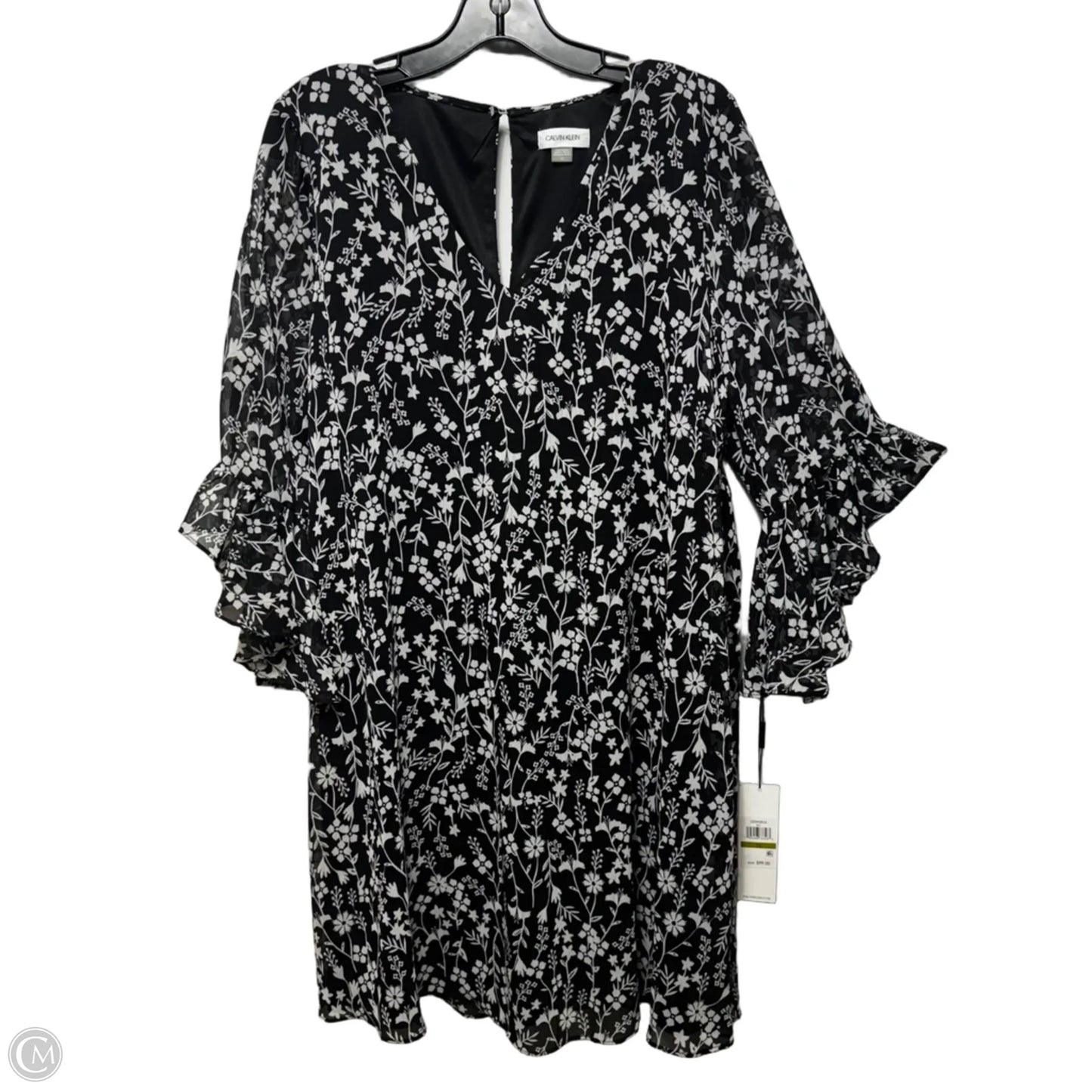 Dress Casual Short By Calvin Klein In Floral Print, Size: 14