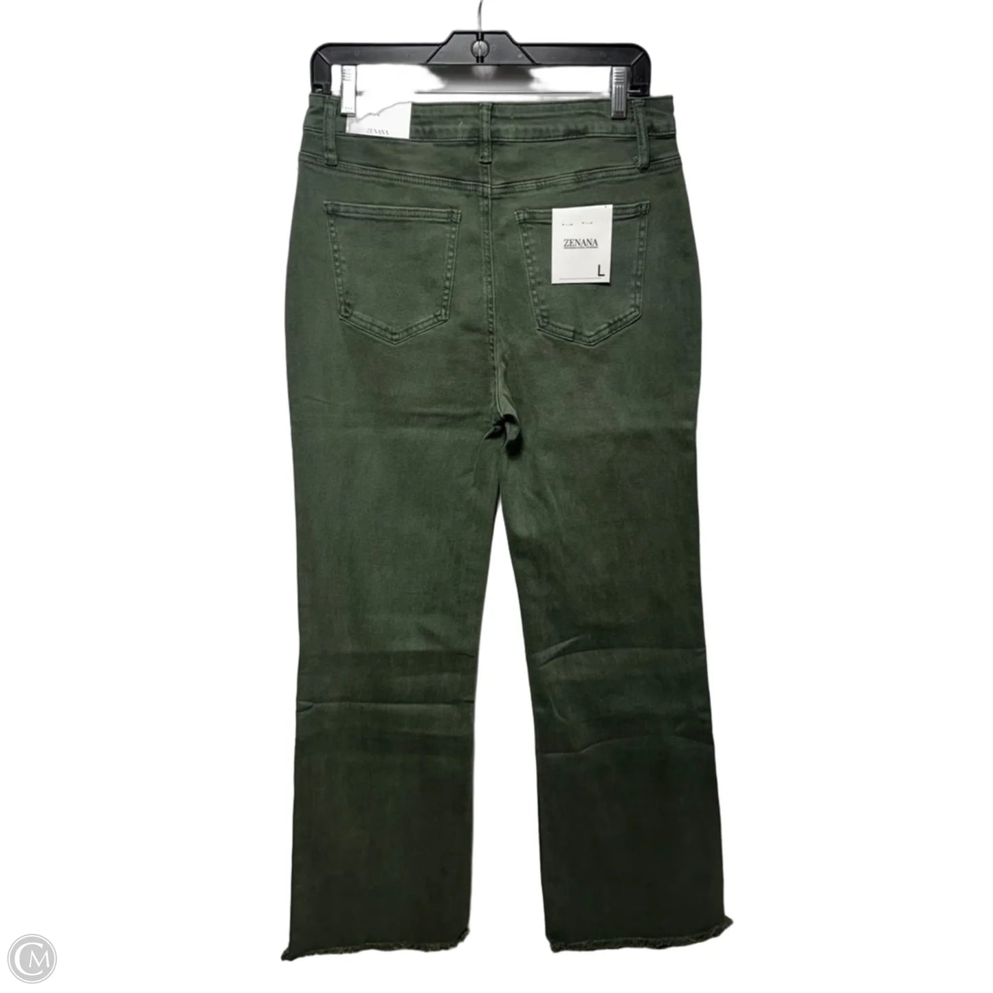 Jeans Boot Cut By Zenana In Green, Size: L