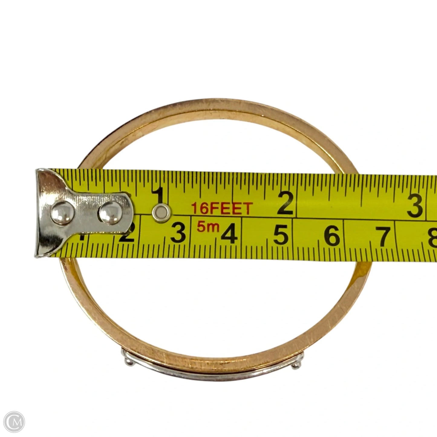 Logo Plate Hinged Bangle Bracelet Designer By Coach