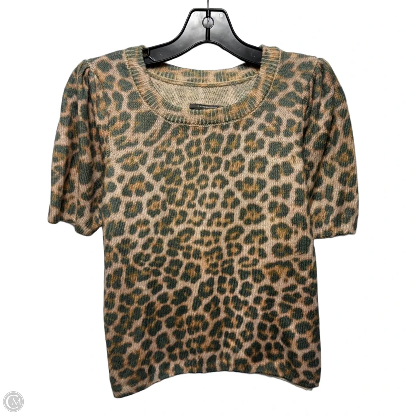 Sweater Short Sleeve By Anthropologie In Animal Print, Size: M