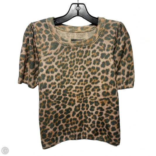 Sweater Short Sleeve By Anthropologie In Animal Print, Size: M