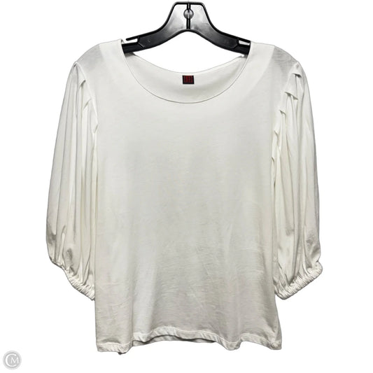 Top 3/4 Sleeve By Stefanel In White, Size: M