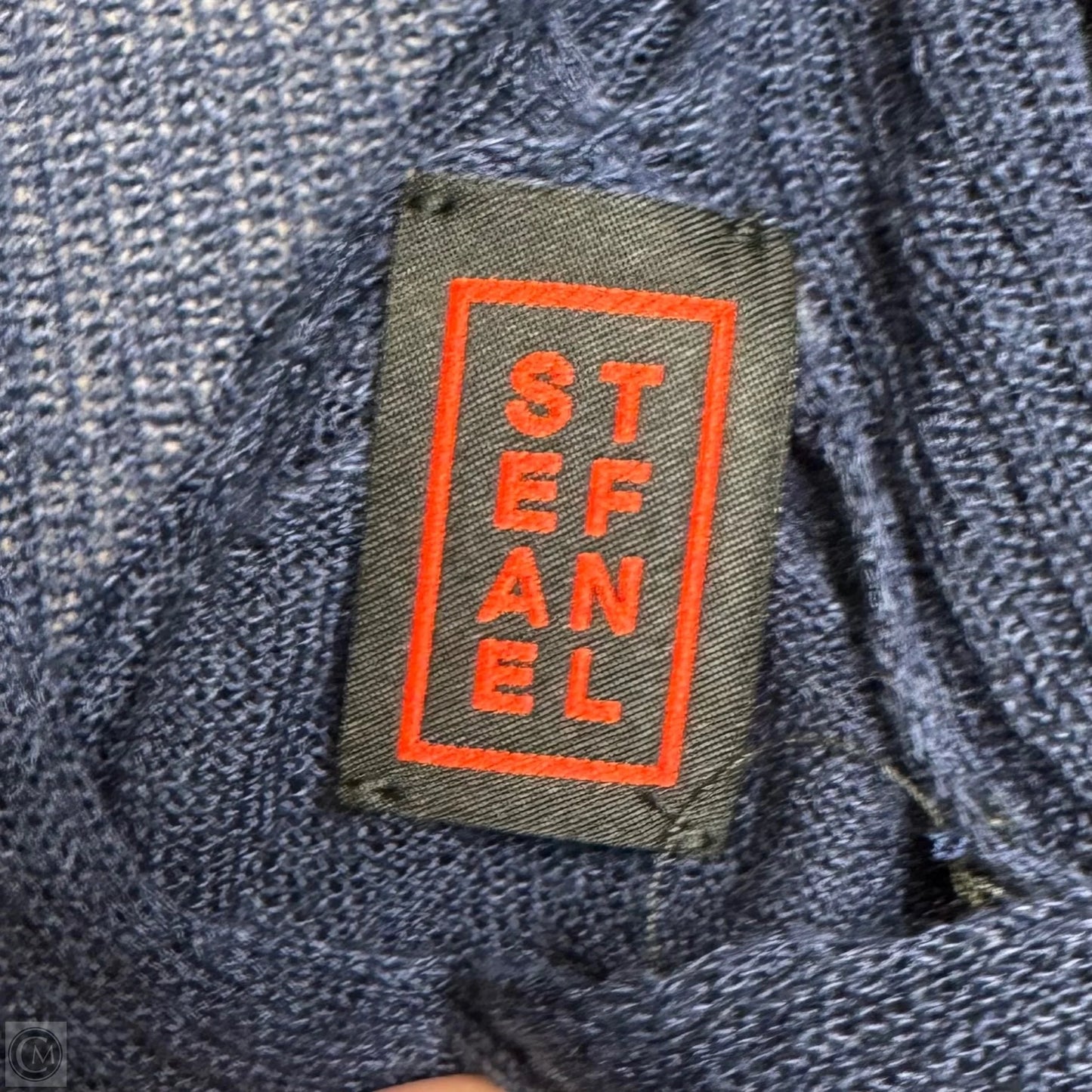 Knit Crossover Top Sleeveless By Stefanel In Blue, Size: M